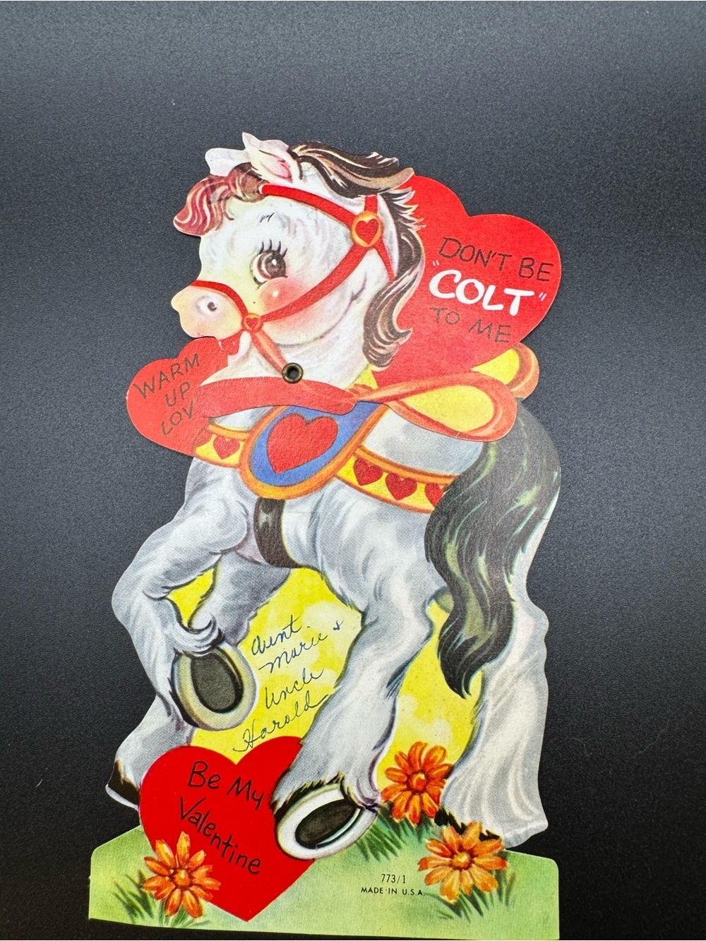VTG Horse Valentine “Don’t Be ‘Colt’  To Me” 1950’s